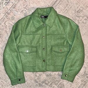 Zara cropped wool jacket